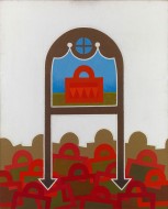 «Προσκυνητάρι-Βαλίτσες», 1975, λάδι σε καμβά, 100 Χ 81 εκ., αρ. κτ. 504