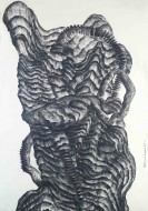 «Χωρίς τίτλο», Θεσσαλονίκη 2011, κάρβουνο σε χαρτί, 70 Χ 50 εκ. αρ. κτ. 2168