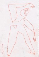 «Χορευτής» 2008, λάδι σε χαρτί, 24,5 Χ 17,10 εκ.