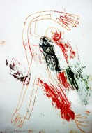 «Χορευτής» 2008, λάδι σε χαρτί, 42 Χ 29,5 εκ.