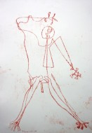 «Χορευτής» 2008, λάδι σε χαρτί, 42 Χ 29,6 εκ.