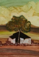 «Σπίτι με δένδρο, 1999, λάδι σε χαρτί, 76,5 Χ 47 εκ., αρ. κτ. 135