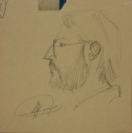 «Προσωπογραφία Γ. Βογιατζόγλου» μολύβι σε χαρτί, 13,8 Χ 14 εκ., αρ. κτ. 872