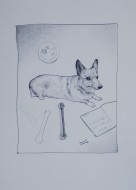 «Νοσταλγός-αυτοπροσωπογραφία» 2012, μολύβι σε χαρτί, 42 Χ 29,7, αρ. κτ. 1196