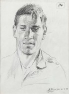«Πορτρέτο νέου» 1998, μολύβι σε χαρτί, 29 Χ 21,5 εκ., αρ. κτ. 732