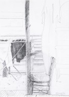 Η καρέκλα, 2017, μολύβι σε χαρτί, 38,5 x 28 εκ., αρ. κτ. 2801