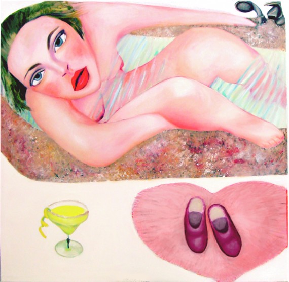 bathtub indulgence, 2008.Λάδι σε καμβά, 120 χ 120 εκ., αρίθμ. κτήσης  3902