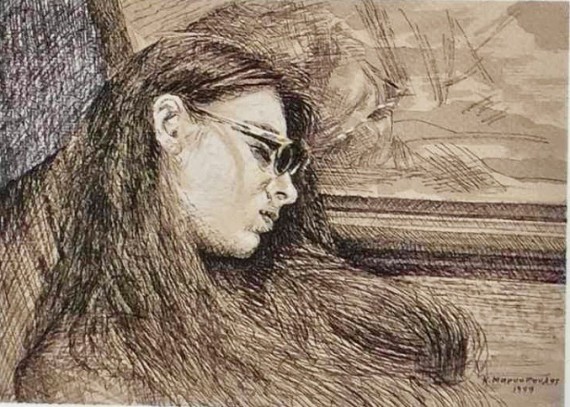 Επιβάτης V, σινική μελάνι σε χαρτί, 15 x 21 εκ., αρ. κτ. 4170