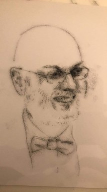 Πορτρέτο Γ.Β. Ι, πενάκι σε χαρτί, 49 x 34 εκ., αρ. κτ. 3989