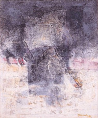 Ατιτλο, 1994, μικτή τεχνική σε καμβά, 120 Χ 100 εκ., αρ. κτ. 3885