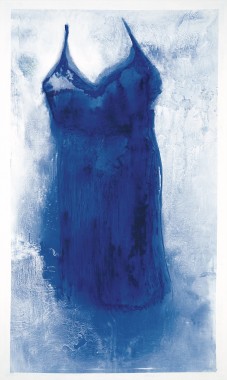 Μπλέ φόρεμα, 2015, ακρυλικό σε καμβά, 200 Χ 115 εκ., αρ. κτ. 3917