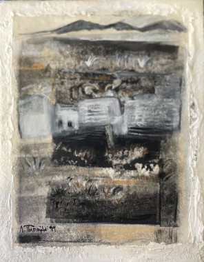 Στιγμιότοπο, 1999, μικτή τεχνική σε ξύλο, 28 Χ 22 εκ., αρ. κτ. 4338