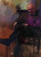 «Καθιστός Γ.Β» λάδι σε καμβά, 165 Χ 120 εκ., αρ. κτ. 586