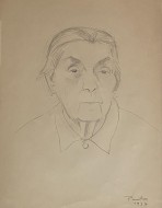Πορτρέτο Γηραιάς κυρίας, 1957, μολύβι σε χαρτί, 33.5 Χ 24.5 εκ., αρίθμ. κτήσης 4152
