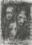 Οι φίλοι μου, 2002, κάρβουνο σε χαρτί, 29.6 x 21.1 εκ., αρ. κτ. 4431