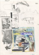 Χωρίς τίτλο (διάφορες παραστάσεις), μολύβι σε χαρτί & λαδοπαστέλ σε χαρτί, 21 x 29.7 εκ., αρ. κτ. 4393