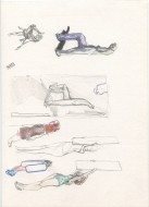 Χωρίς τίτλο (διάφορες φιγούρες), μολύβι-χρωματιστά μολύβια σε χαρτί, 21 x 29.7 εκ., αρ. κτ. 4394