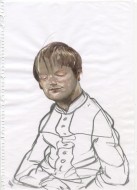 Χωρίς τίτλο (πορτρέτο), ακρυλικό σε χαρτί, 21 x 29.7 εκ., αρ. κτ. 4409