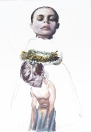 Χωρίς τίτλο (το στεφάνι), ακρυλικό σε χαρτί, 50 x 35 εκ., αρ. κτ. 4410