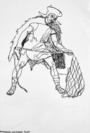 Κυνηγός, 2024, μαρκαδόρος σε διαφάνεια, 24.8 x 16.7 εκ., αρ. κτ. 4443