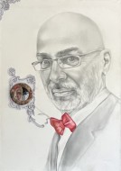 Πορτρέτο Γ.Β., 2023, μικτή τεχνική σε καμβά, 70 x 50 εκ., αρ. κτ. 4103