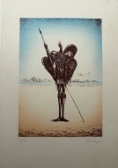 Μηχανικός άγγελος, 1991, λιθογραφία 36/88 - πλάκα 33.5 x 23.5 εκ., 49.3 x 34.7 εκ., αρ. κτ. 4388