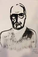Πορτρέτο Βογιατζόγλου με ύφος αυστηρότατο, 2020, μελάνι σε χαρτί, 42.1 x 29.8 εκ., αρ. κτ. 3724