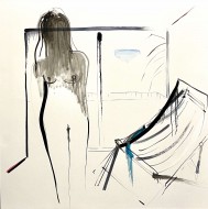 Summer girl, 2016, λάδι σε καμβά, 150 x 150 εκ., αρ. κτ. 4095 