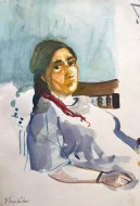 Χριστίνα, ακουαρέλα σε χαρτί, 34 x 23.5 εκ., αρ. κτ. 4005