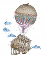 Η ακρόπολη σε αερόστατο, 2025, fineart ψηφιακή εκτύπωση σε χαρτί 15/25, 50 x 39.4 εκ., αρ. κτ. 4523