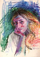 Fatigue, 2019, λαδοπαστέλ σε χαρτί, 42 x 30 εκ., αρ. κτ. 4049