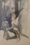 Χορευτικό ζευγάρι, 1994, ακουαρέλα σε χαρτί, 34 Χ 24 εκ., αρ. κτ. 32