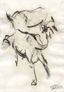 Δια πυρός, 2018, κάρβουνο σε χαρτί, 29.6 x 21 εκ., αρ. κτ. 4559