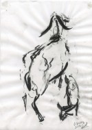 Δια πυρός, 2018, κάρβουνο σε χαρτί, 29.6 x 21 εκ., αρ. κτ. 4557