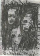 Οι φίλοι μου, 2002, κάρβουνο σε χαρτί, 29.6 x 21.1 εκ., αρ. κτ. 4431