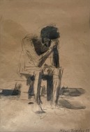 Ανδρική φιγούρα, 1977, μικτή τεχνική σε χαρτί, 36 Χ 24.8 εκ., αρ. κτ. 4202