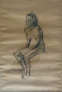 Γυναικεία φιγούρα, 1977, κάρβουνο σε χαρτί, 34 Χ 23.6 εκ., αρ. κτ. 4203