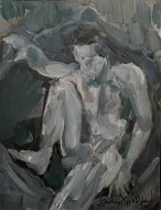 Ανδρική φιγούρα, 2015, λάδι σε χαρτί, 21 Χ 16.5 εκ., αρ. κτ. 4211