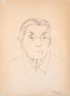 Πορτρέτο γηραιάς κυρίας, 1957, μολύβι σε χαρτί, 33.5 Χ 24.5 εκ., αρ. κτ. 4152