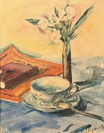 Νεκρή φύση με φλυτζάνι, γκουάζ σε χαρτόνι, 1942-1944, 32.5 Χ 25 εκ.,(διπλής όψις), αρ. κτ. 4602
