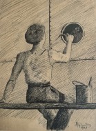 Εργάτης στα καράβια, 1943, μολύβι σε χαρτί, 25.5 Χ 19 εκ., αρ. κτ. 4598