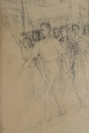 Διαδηλωτές, 1943, μολύβι σε χαρτί, 28.4 Χ 20 εκ., αρ. κτ. 4599