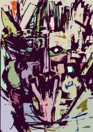 Blue Monster, 2012. Εκτύπωση σε χαρτί 3/20., 29.8 Χ 21.2 εκ., αρίθμ. κτήσης 3930