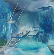 The upper floor, 2020, ακρυλικό σε καμβά-plexiglass, 100 Χ 100 εκ., αρ. κτ. 4706