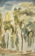 Δένδρα, ακουαρέλα σε χαρτί, 33.3 Χ 20.7 εκ., αρ. κτ. 4756